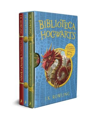 BIBLIOTECA HOGWARTS (ANIMALES FANTÁSTICOS Y DÓNDE ENCONTRARLOS  EL QUIDDITCH A TRAVÉS DE LOS TIEMPOS  LOS CUENTOS DE BEEDLE EL BARDO)